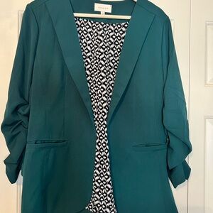 Skies Are Blue- Green Stretch Blazer- size L